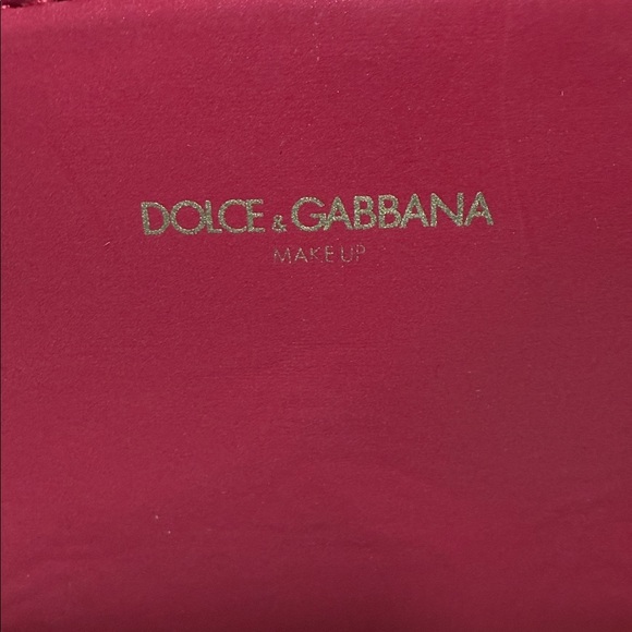 Dolce & Gabbana Make Up Red Dome Cosmetic Pouch with Gold Logo - Picture 11 of 12